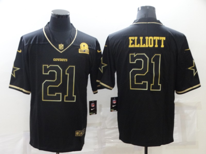 Men Dallas cowboys #21 Elliott Black throwback Nike NFL Jerseys
